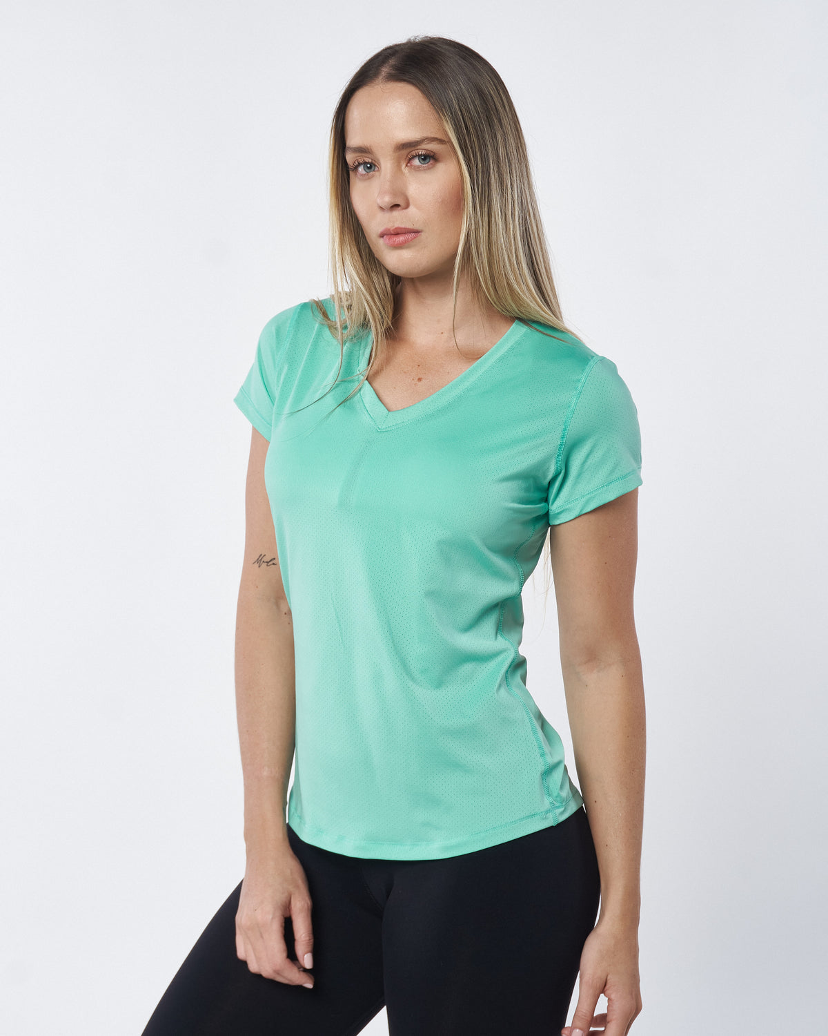 Blusa Manga Corta Cuello V
