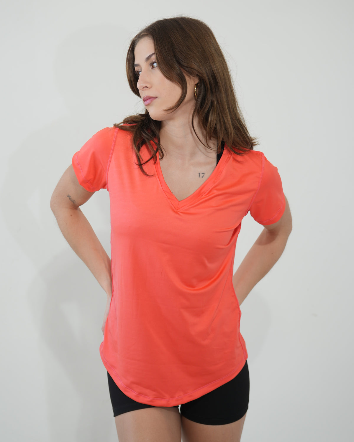 Blusa Manga Corta Cuello V
