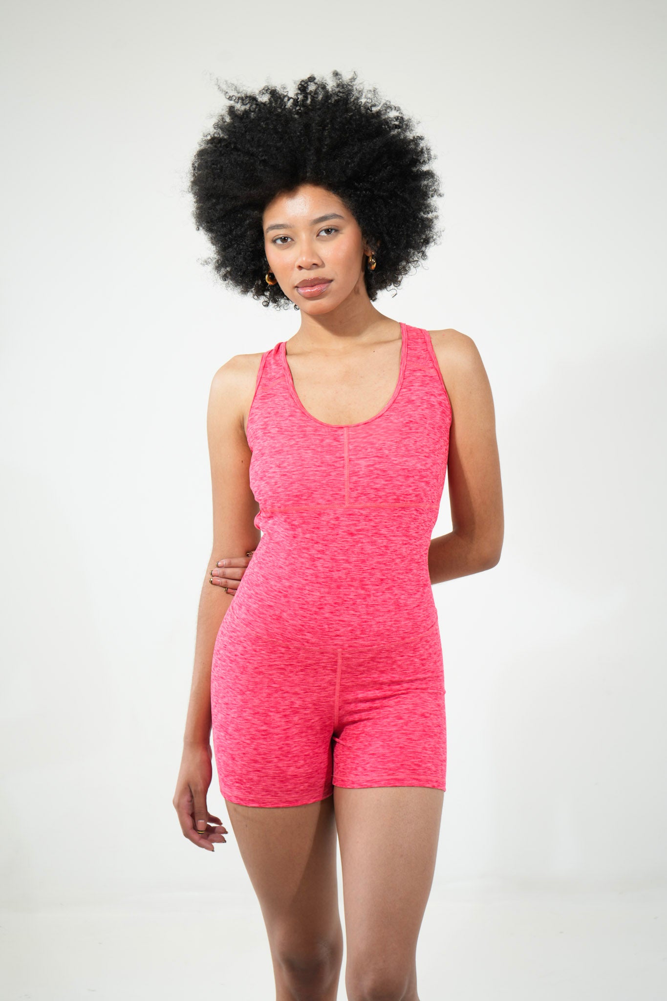 ENTERIZO CORTO MIX CORAL