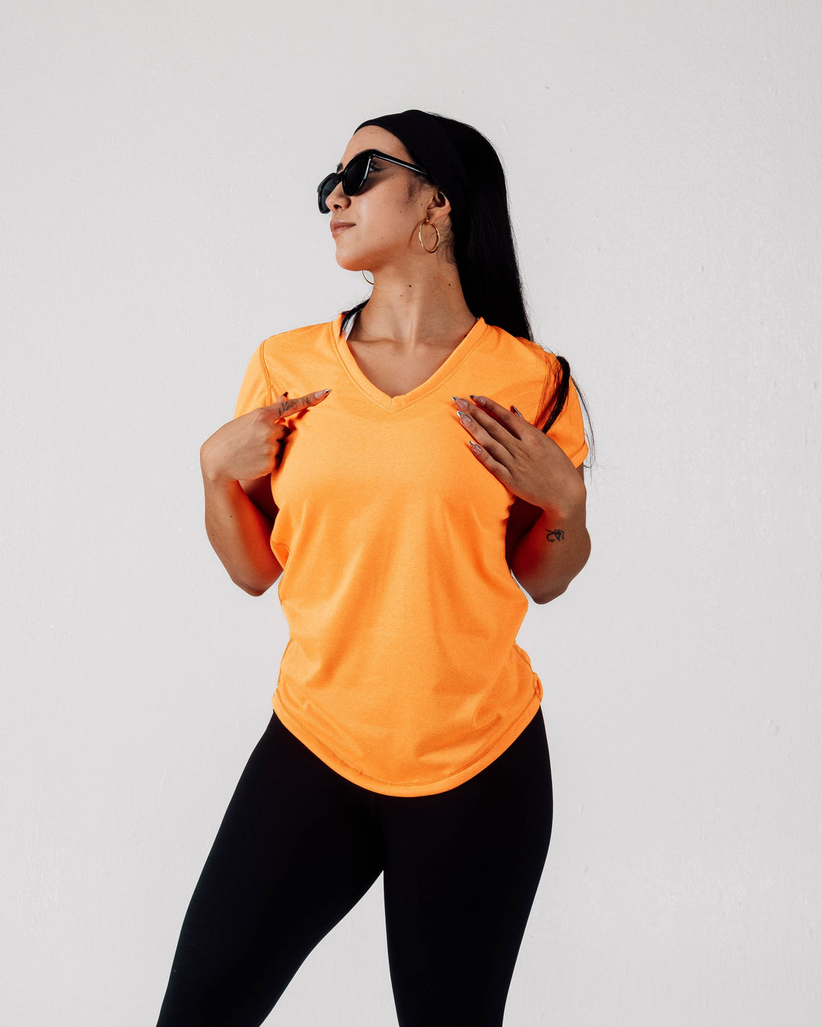 Blusa Manga Corta Cuello V